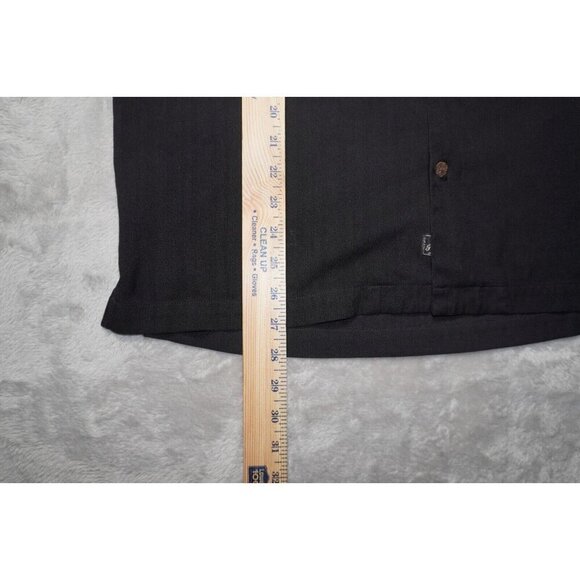Tommy Bahama Men's M Black Shaken Not Stirred Embroidered Shirt Silk EUC - Picture 9 of 14
